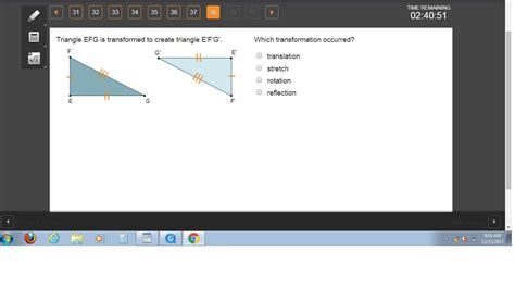 Which Transformation Occurred? Translation, Stretch, Rotation, Reflection